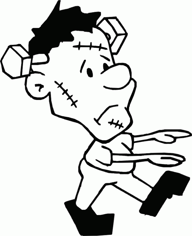 Kolorowanka Zombie straszy w Halloween